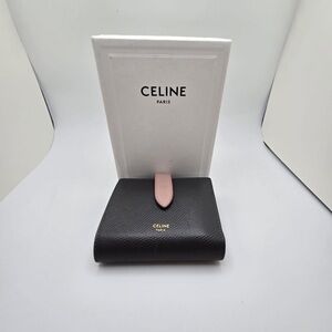 Celine Black and Pink Wallet